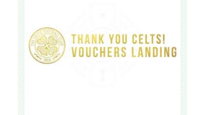 Season Ticket holder vouchers landing this week. Thank you, Celts! Season Ticket holder vouchers landing this week. Thank you, Celts!