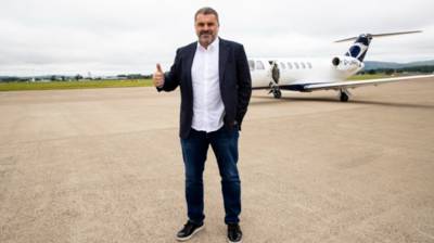 Ange Postecoglou touches down in Glasgow Ange Postecoglou touches down in Glasgow