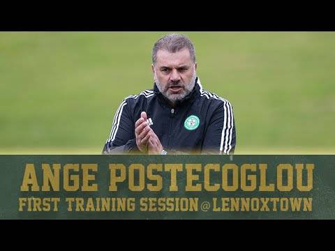 Ange Postecoglou’s first training session as Celtic Manager Ange Postecoglou’s first training session as Celtic Manager