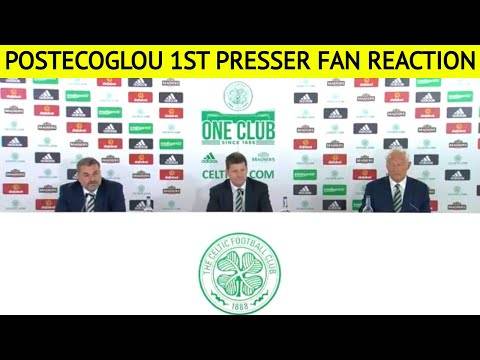 Ange postecoglou FIRST celtic press conference FAN REACTION Ange postecoglou FIRST celtic press conference FAN REACTION