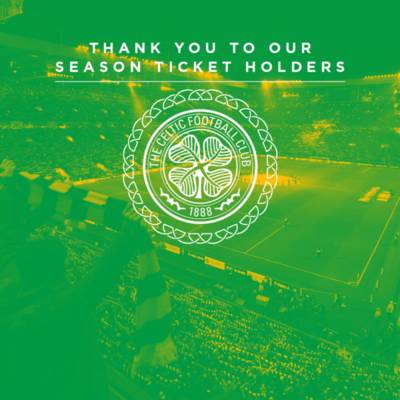Thank you to our 2021/22 Season Ticket holders – register for My Celtic Matchday Thank you to our 2021/22 Season Ticket holders – register for My Celtic Matchday