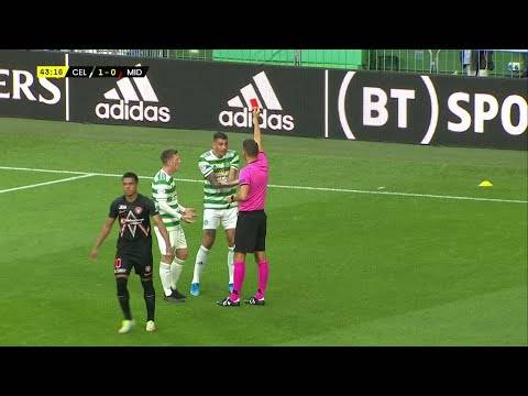 Nir Bitton gets sent off for Celtic against Midtjylland in Champions League qualifier Nir Bitton gets sent off for Celtic against Midtjylland in Champions League qualifier