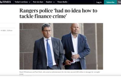 Times reports £150 million + in damages due to the public after botched Rangers liquidation Times reports £150 million + in damages due to the public after botched Rangers liquidation