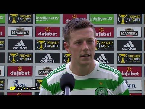 Celtic captain Callum McGregor reacts to Premier Sports Cup win over Hearts