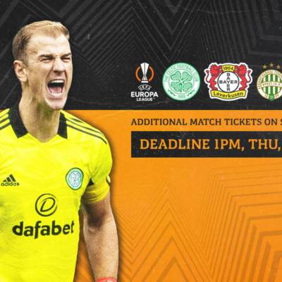 Additional single match tickets on sale now to STH! Deadline 1pm Thursday Additional single match tickets on sale now to STH! Deadline 1pm Thursday