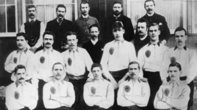 Mick Dunbar comes up with the first Celtic hat-trick Mick Dunbar comes up with the first Celtic hat-trick