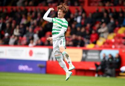 Kyogo Furuhashi’s brilliant reaction to Celtic win vs Aberdeen Kyogo Furuhashi’s brilliant reaction to Celtic win vs Aberdeen