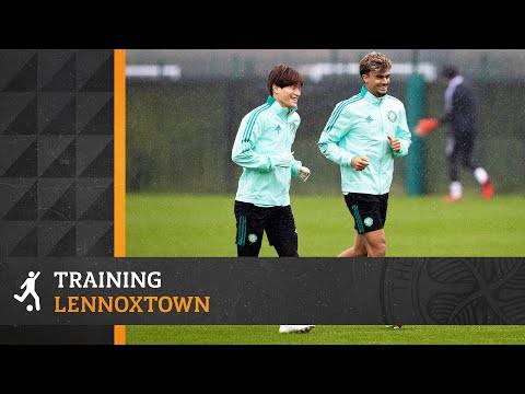 A rain-soaked UEFA Europa League training session for the Celts A rain-soaked UEFA Europa League training session for the Celts