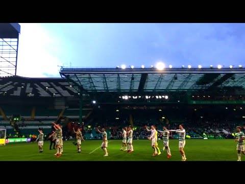 Celtic fans CELEBRATIONS at FT | celtic 2-0 ferencvaros