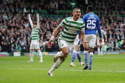 Giorgos Giakoumakis reacts after scoring first Celtic goal Giorgos Giakoumakis reacts after scoring first Celtic goal