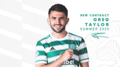 Delight as Greg Taylor signs new Celtic contract Delight as Greg Taylor signs new Celtic contract