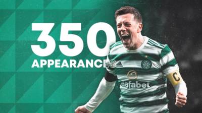 Landmark 350th game for Callum McGregor Landmark 350th game for Callum McGregor