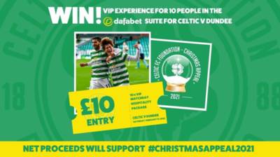 Win a VIP Experience for 10 people in the Dafabet Suite for Celtic v Dundee Win a VIP Experience for 10 people in the Dafabet Suite for Celtic v Dundee