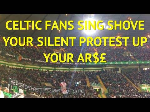 Celtic fans: SHOVE YOUR SILENT PROTEST UP YOUR | green brigade protest | celtic 1-0 motherwell