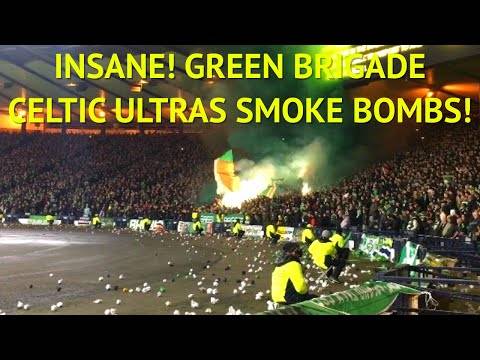 INSANE! GREEN BRIGADE celtic ultras smoke bombs! | Hibernian 1-2 Celtic Premier Sports Cup Final INSANE! GREEN BRIGADE celtic ultras smoke bombs! | Hibernian 1-2 Celtic Premier Sports Cup Final
