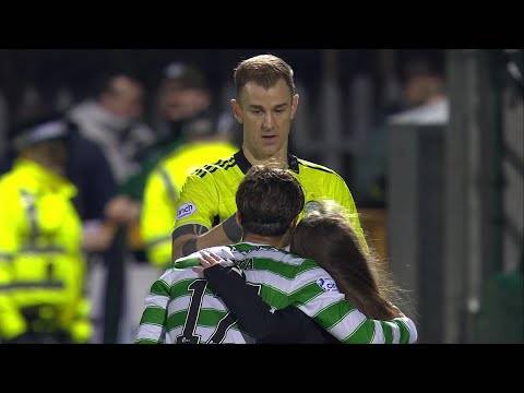 Celtic’s Joe Hart takes photos for a fan after win over Alloa Athletic in Scottish Cup