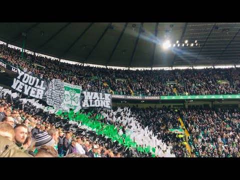 Celtic ULTRAS GREEN BRIGADE NORTH CURVE DISPLAY | Celtic 7-0 St Johnstone