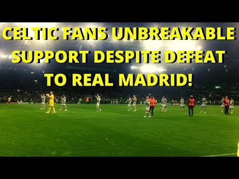 UNBREAKABLE Celtic fans support at full time | 0-3 vs Real Madrid