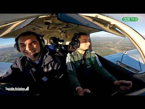Celtic FC Women take to the skies with team sponsors Tayside Aviation!