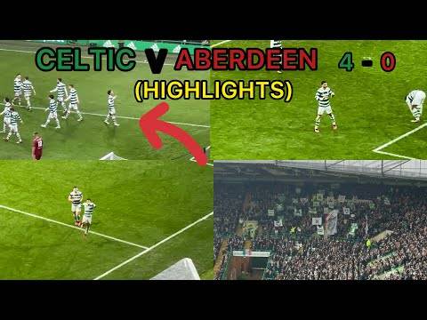 Crazy Scenes!!! Celtic V Aberdeen 4-0 (Highlights)