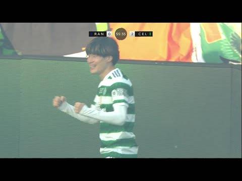 Kyogo Furuhashi scores 2nd goal for Celtic v Rangers in Viaplay Cup final