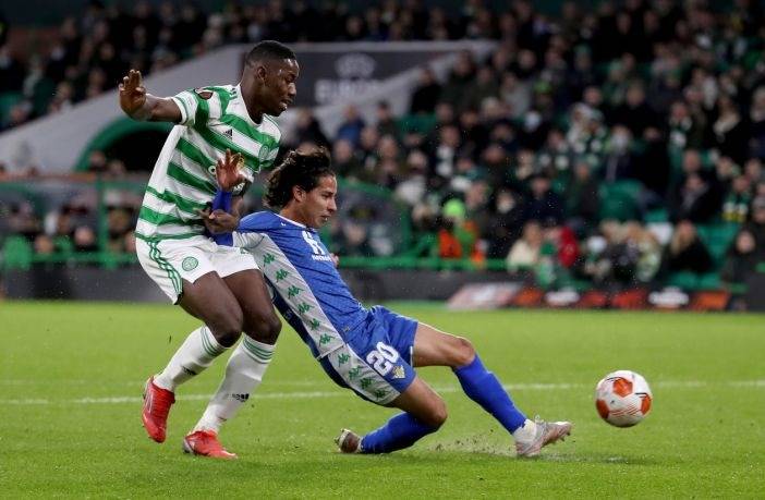Video: Celtic loanee Osaze Urhogide’s red card tackle which will see him banned Video: Celtic loanee Osaze Urhogide’s red card tackle which will see him banned