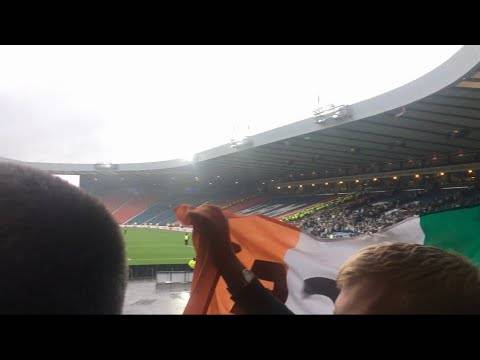 HEY YOU WE’RE HAVING A PARTY! Celtic fans celebrate 1-0 v rangers Scottish cup