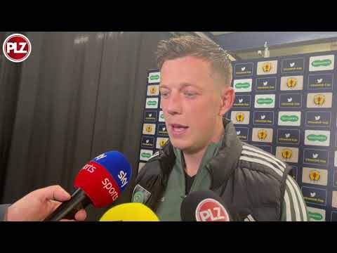 Captain Callum McGregor reacts to Celtic cup semi final win
