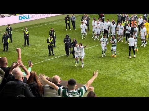 Celtic Fans Celebrating with Jota after Winning the League!!!! (Hearts V Celtic)!!! 0-2