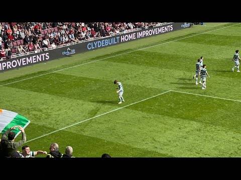 Crazy!!! Kyogo Goal Fan Celebration (Hearts V Celtic)!!!