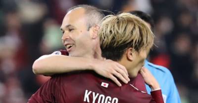 Celtic star Kyogo confesses ‘love’ for Andres Iniesta as Barca legend announces Vissel Kobe departure