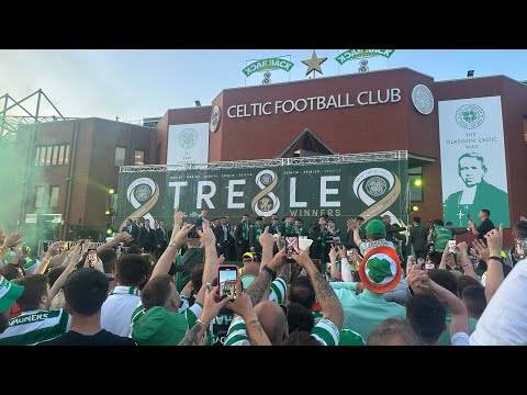 Celebration at Celtic Park after Winning the Treble!!!!