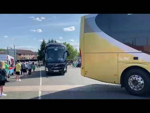 Celtic Team Bus Arriving Before the Celtic V Inverness Cup Final!!!