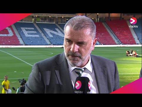 Celtic’s Ange Postecoglou reacts to winning the treble, shares his thoughts on being linked to Spurs