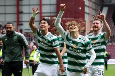 Pleasing Kyogo Furuhashi sight in Celtic training as Brendan Rodgers gets a mic’d up moment