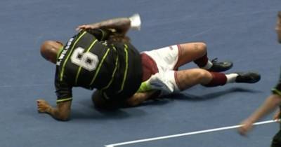 Ryan Stevenson and Kelvin Wilson lock horns in bizarre Celtic Hearts Scottish Masters scuffle