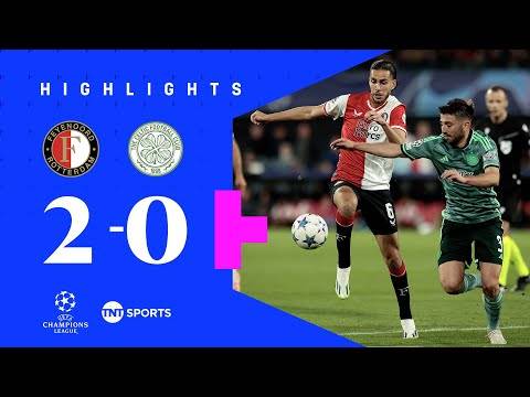 Calvin Stengs Amazing Freekick! | Feyenoord v Celtic 2-0 | Champions League Group Stage Highlights