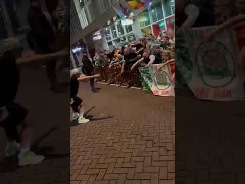 Celtic Fans in Rotterdam last night