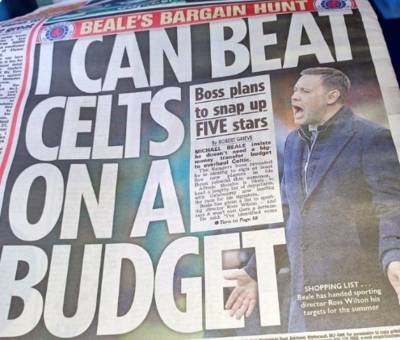 ‘No hesitation get him out tonight’ ‘Position is untenable’ ‘an absolute disgrace’ Ibrox fans howl for Beale to be sacked