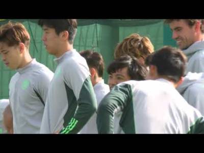 Watch Brendan Rodgers take Celtic training ahead of Champions League clash against Lazio