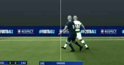 The agonising Celtic VAR image that shows how close Lazio winner was to being offside