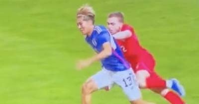 Watch Celtic star Alistair Johnston suffer Canada nightmare as he gifts Japan goal and injures opponent