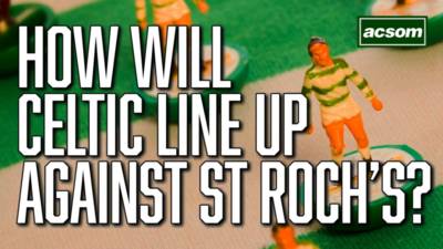 How will Celtic line up to face St Roch’s?