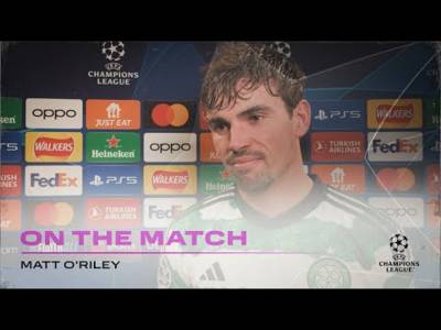 Matt O’Riley On the Match | Celtic 2-2 Atletico Madrid | Champions League draw at Paradise