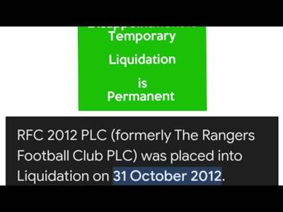 Otd 2012 Rangers Were Liquidated! | What Happened to Celtic Next
