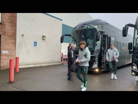 Celtic Team Bus Arriving Before Ross County V Celtic Game!!!