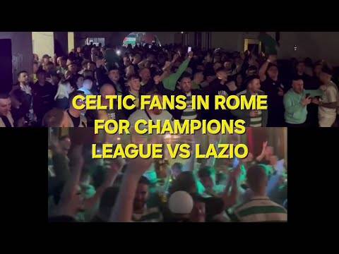 Celtic Fans Partying in Rome / Lazio Champions League