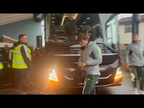 Celtic Tean Bus Arriving Brfore the Kilmarnock V Celtic Gane!!