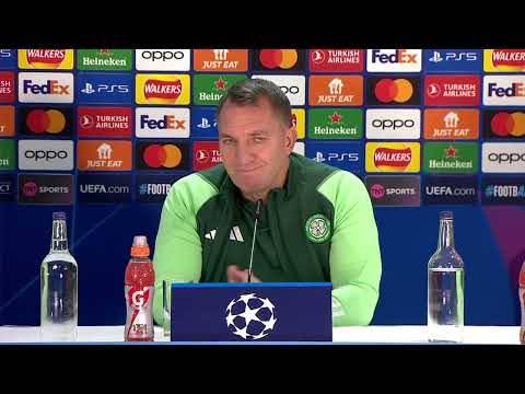 Brendan Rodgers addresses the media ahead of Celtic’s game against Feyenoord this evening