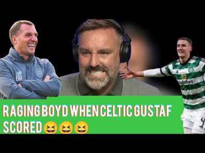 Raging Kris Boyd When Lagerbielke Scored for Celtic Last Night